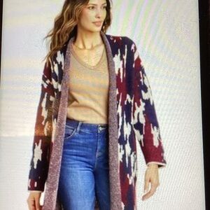 Stylish Women's Multicolor Cardigan Sweater